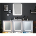 mirror with lighting MIRRA LED 60 X 80CM / HIGH square, CCT Switch, with touch dimmer, with heating function IP44