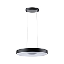 Paulmann pendant luminaire PURIC PANE II up / down, round, adjustable IP20, grey, black dimmable