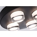Paulmann ceiling luminaire KAME � 250MM 4 flames, round, switchable IP44, mat, signal black 
