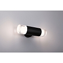Paulmann wall luminaire KAME DOUBLE 2 flames, cylindrical, switchable IP44, mat, signal black 