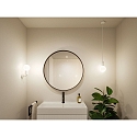 Paulmann mirror with lighting MIRO 3D LED INFINITY round, tunable white IP44, black matt dimmable
