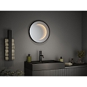 Paulmann mirror with lighting MIRO 3D LED INFINITY round, tunable white IP44, black matt dimmable