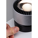Paulmann table lamp ALDAN LED with sensor, brushed aluminium, black dimmable
