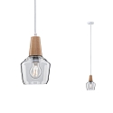 Paulmann pendant luminaire NEORDIC YLVIE E27, wood, clear dimmable
