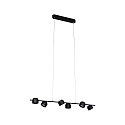 Paulmann pendant luminaire PURIC PANE I 6 flames, rotatable, tiltable IP20, black dimmable