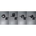 Paulmann pendant luminaire PURIC PANE I 6 flames, rotatable, tiltable IP20, black dimmable
