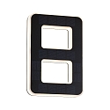solar house number light with accumulator, indirect IP44, black, white matt 