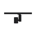 Paulmann track spot PRORAIL3 ZEUZ LED adjustable IP20, black dimmable