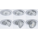 Paulmann spot AUMUS round, set of 1 IP20, chrome matt dimmable