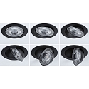Paulmann spot AUMUS round, set of 1 IP20, black matt dimmable