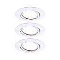 recessed luminaire BASE COIN LED swivelling, set of 3, ZigBee controllable LED IP20, white dimmable 5W 430lm 3000K CRI 80-89
