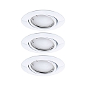recessed luminaire BASE COIN LED swivelling, set of 3, ZigBee controllable LED IP20