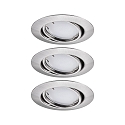 Paulmann recessed luminaire BASE COIN LED swivelling, set of 3, RGBW, ZigBee controllable LED IP20