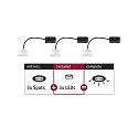 Paulmann LED lamp COIN NOVA PLUS set of 3, switchable Coin 6W 470lm 2700K 100� CRI >80 