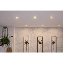 Set of 3 Recessed luminaire CHOOSE, fixed, IP44, 230V, max. 3x 10W �5.1cm, alu turned