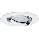Paulmann Paulmann Recessed luminaire LED Nova, IP65, round, white/chrome, set of 1 swiveling, 7W GU10