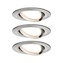 recessed luminaire NOVA PLUS COIN WW LED round, swivelling, set of 3, ZigBee controllable IP23