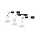 Set of 3 Recessed spot LED NOVA MINI PLUS with LED Module, IP23, swivelling, 230V, 4.2W 2700K 300lm 38�, dimmable, white matt