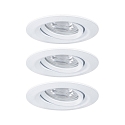 Set of 3 Recessed spot LED NOVA MINI PLUS with LED Module, IP23, swivelling, 230V, 4.2W 2700K 300lm 38�, dimmable, white matt