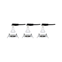 Paulmann Set of 3 Recessed spot LED NOVA, IP44, fixed, 230V, incl. 3x GU10 6.5W 4000K 450lm 36�, iron brushed