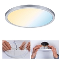 LED Recessed Panel AERO VariFit Zigbee TW, round, IP44, �23cm, 18W Tuneable White, chrome matt