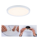 Paulmann LED Recessed Panel AERO VariFit DIM, round, IP44, � 17.5cm, 15W 3000K, 3-step dimmable, white