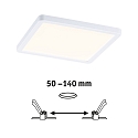 Paulmann LED Recessed Panel AERO VariFit DIM, square, IP44, 17.5cm, 15W 3000K, 3-step dimmable, white