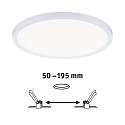 Paulmann LED Recessed Panel AERO VariFit DIM, round, IP44, � 23cm, 18W 4000K, 3-step dimmable, white