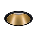 Paulmann recessed luminaire COLE round, rigid, set back GU10 IP23, gold, black matt dimmable CRI >80