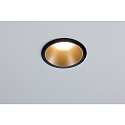 Paulmann recessed luminaire COLE round, rigid, set back GU10 IP23, gold, black matt dimmable CRI >80