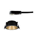 Paulmann recessed luminaire COLE round, rigid, set back GU10 IP23, gold, black matt dimmable CRI >80