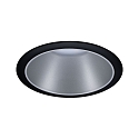 Paulmann recessed luminaire COLE round, rigid, set back GU10 IP23, black matt, silver dimmable CRI >80