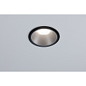 Paulmann recessed luminaire COLE round, rigid, set back GU10 IP23, black matt, silver dimmable CRI >80
