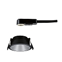 Paulmann recessed luminaire COLE round, rigid, set back GU10 IP23, black matt, silver dimmable CRI >80