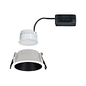 Paulmann Recessed spot LED COLE IP44, fixed, incl. LED COIN Module, 230V, 6.5W 2700K460lm 100�, 3-step dimmable, white / black matt