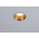 Paulmann Recessed spot LED COLE IP44, fixed, incl. LED COIN Module, 230V, 6.5W 2700K460lm 100�, 3-step dimmable, white / gold matt