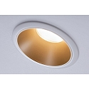Paulmann Recessed spot LED COLE IP44, fixed, incl. LED COIN Module, 230V, 6.5W 2700K460lm 100�, 3-step dimmable, white / gold matt