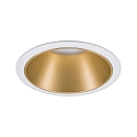 Paulmann Recessed spot LED COLE IP44, fixed, incl. LED COIN Module, 230V, 6.5W 2700K460lm 100�, 3-step dimmable, white / gold matt