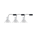 Paulmann recessed luminaire CYMBAL COIN LED rigid, Dim-To-Warm, set of 3 IP44, white matt dimmable 19