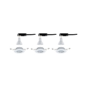Paulmann recessed luminaire BASE swivelling, set of 3, switchable GU10 IP20, white  15W 350lm 3000K 100� 100� CRI >80