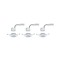 recessed luminaire BASE COIN swivelling, set of 3, switchable IP20, white  15W 370lm 3000K 100� 100� CRI > 80