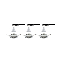 Paulmann recessed luminaire BASE swivelling, set of 3 GU10 IP20, brushed iron dimmable 15W 350lm 3000K 38� 38� CRI >80