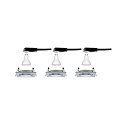Paulmann recessed luminaire NOVA LED square, swivelling, set of 3 GU10 IP23, aluminium  19,5W 460lm 2700K 38� 38� CRI >80
