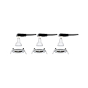 Paulmann recessed luminaire NOVA LED round, rigid, set of 3 GU10 IP44, brushed iron  19,5W 460lm 2700K 38� 38� CRI >80