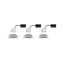 Paulmann recessed luminaire NOVA COIN LED round, swivelling, set of 3 IP23, brushed iron  19,5W 460lm 2700K 100� 100� CRI >80