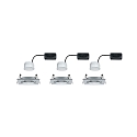 Paulmann recessed luminaire NOVA COIN LED square, swivelling, set of 3 IP23, aluminium  19,5W 460lm 2700K 100� 100� CRI >80