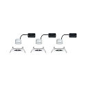 Paulmann recessed luminaire NOVA COIN LED round, rigid, set of 3 IP44, white matt  19,5W 460lm 2700K 100� 100� CRI >80