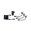 Paulmann Plug&Shine Floor recessed luminaires set of 3 FLOOR ECO, IP65, 24V, 3x 1.3W 3000K 50lm 90�, dimmable, silver