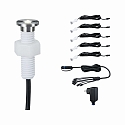 Paulmann Paulmann Plug&Shine set of 5 Recessed luminaire MicroPen II IP67 3000K 5x0,22W stainless steel, incl. transformer