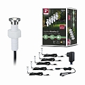 Paulmann Paulmann Plug&Shine set of 5 Recessed luminaire MicroPen II IP67 3000K 5x0,22W stainless steel, incl. transformer